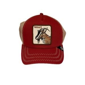 Goorin Bros The Farm SnapBack Trucker Hat Burgundy Cream GOAT Authentic